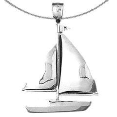 14K oder 18K Gold Segelboot Anhänger