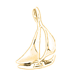 14K or 18K Gold Sailboat Pendant