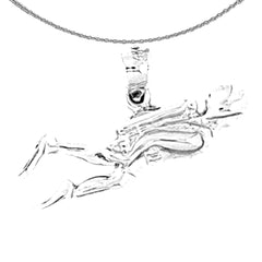 14K or 18K Gold Scuba Man Pendant