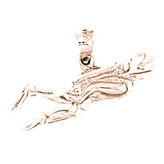 14K or 18K Gold Scuba Man Pendant