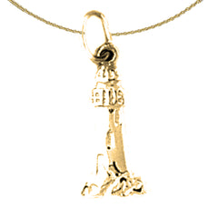 14K or 18K Gold Light Tower Pendant