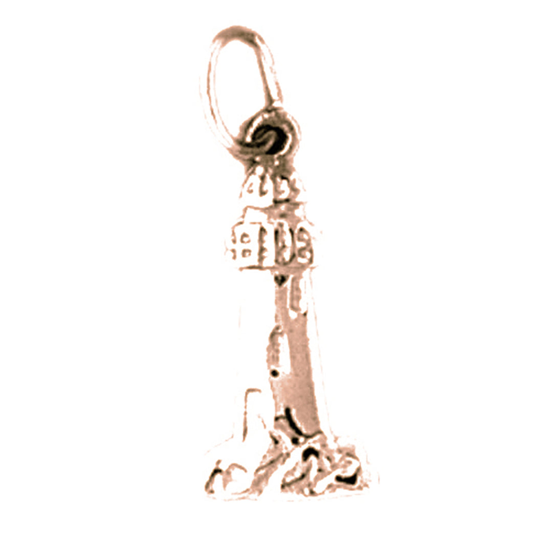 14K or 18K Gold Light Tower Pendant