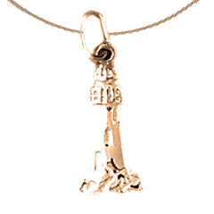14K or 18K Gold Light Tower Pendant