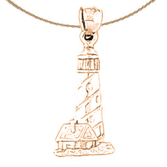 14K or 18K Gold Light Tower Pendant