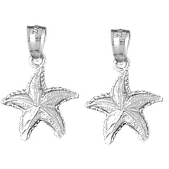 14K or 18K Gold 23mm Starfish Earrings