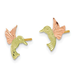 10K with 12K Posts Black Hills Gold Hummingbird Post Earrings