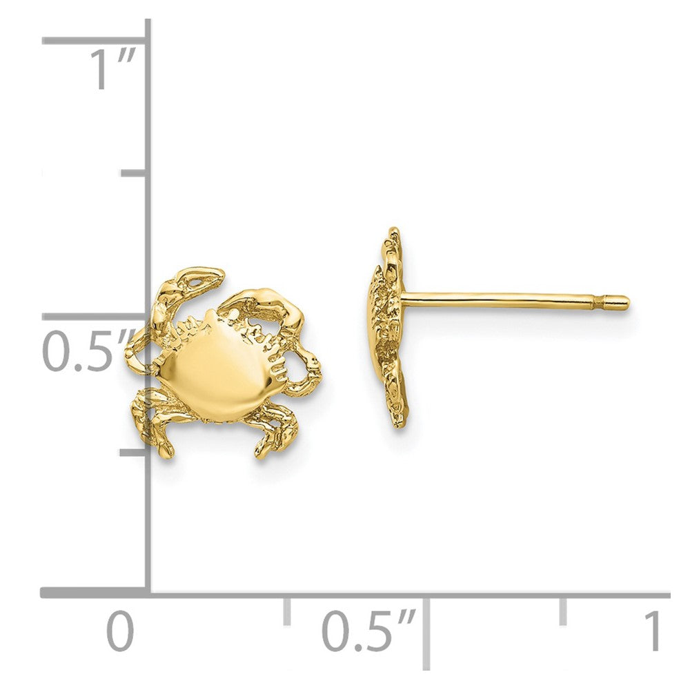 10K Yellow Gold Crab Earrings
