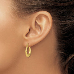 10K Yellow Gold Fancy Small Hoop Earrings