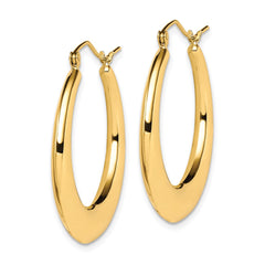 10K Yellow Gold Polished Hollow Classic Earrings