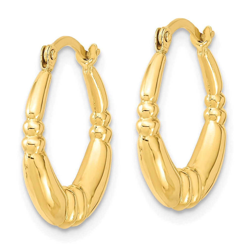 10K Yellow Gold Polished Hoop Earrings