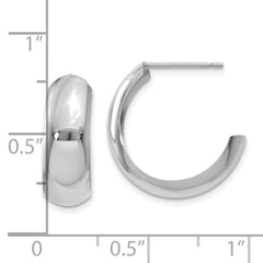 10K White Gold Hoop Earrings
