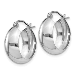 10K White Gold Fancy Hoop Earrings