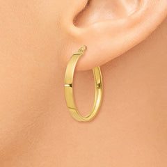10K Yellow Gold 3mm Medium Hoop Earrings