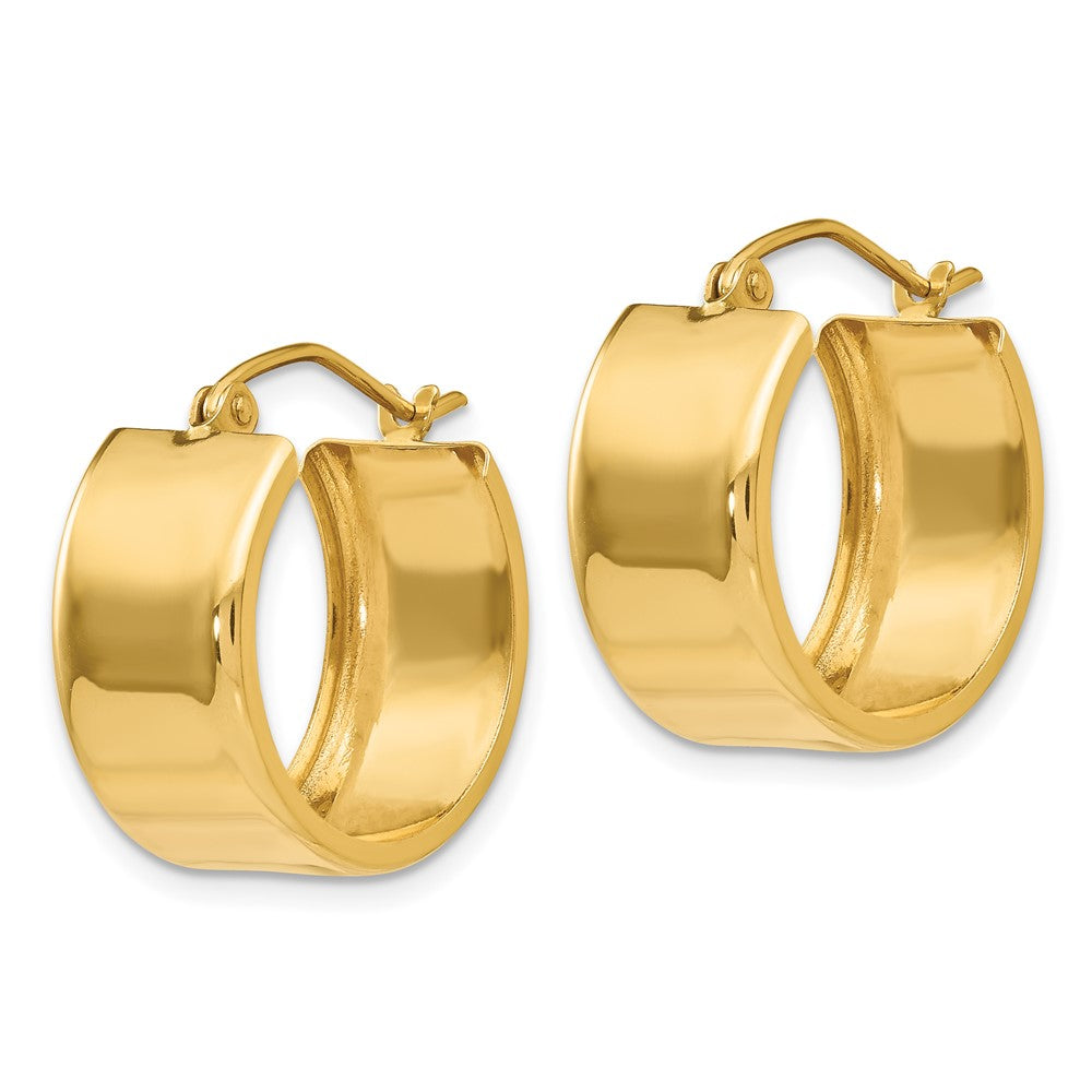 10K Yellow Gold 8.25mm Polished Hoop Earrings