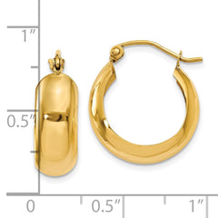 10K Yellow Gold Hoop Earrings
