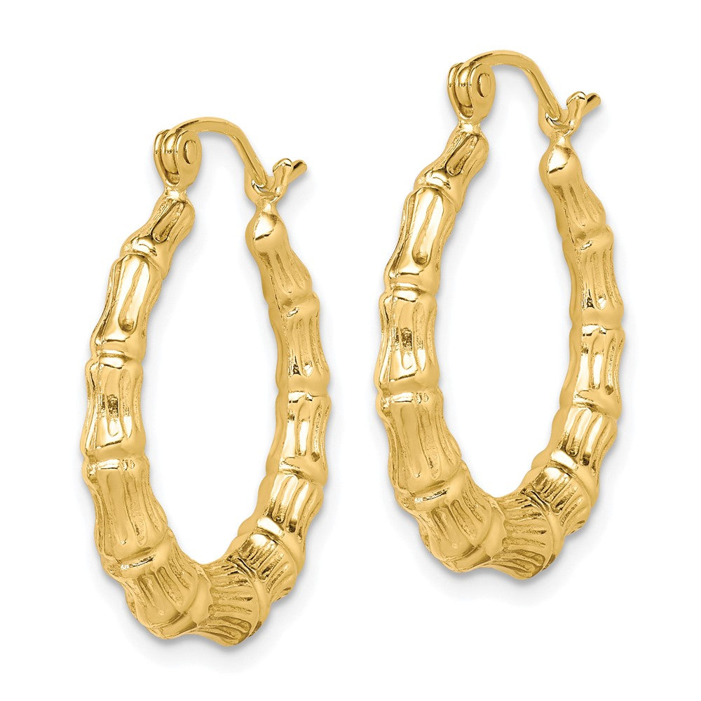 10K Yellow Gold Polished Hollow Classic Earrings