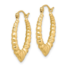 10K Yellow Gold Polished Hollow Classic Earrings