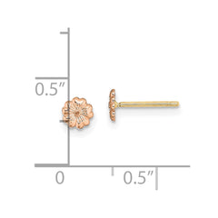 10K Rose Gold Flower Post Earrings