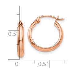 10K Rose Gold Hoop Earrings