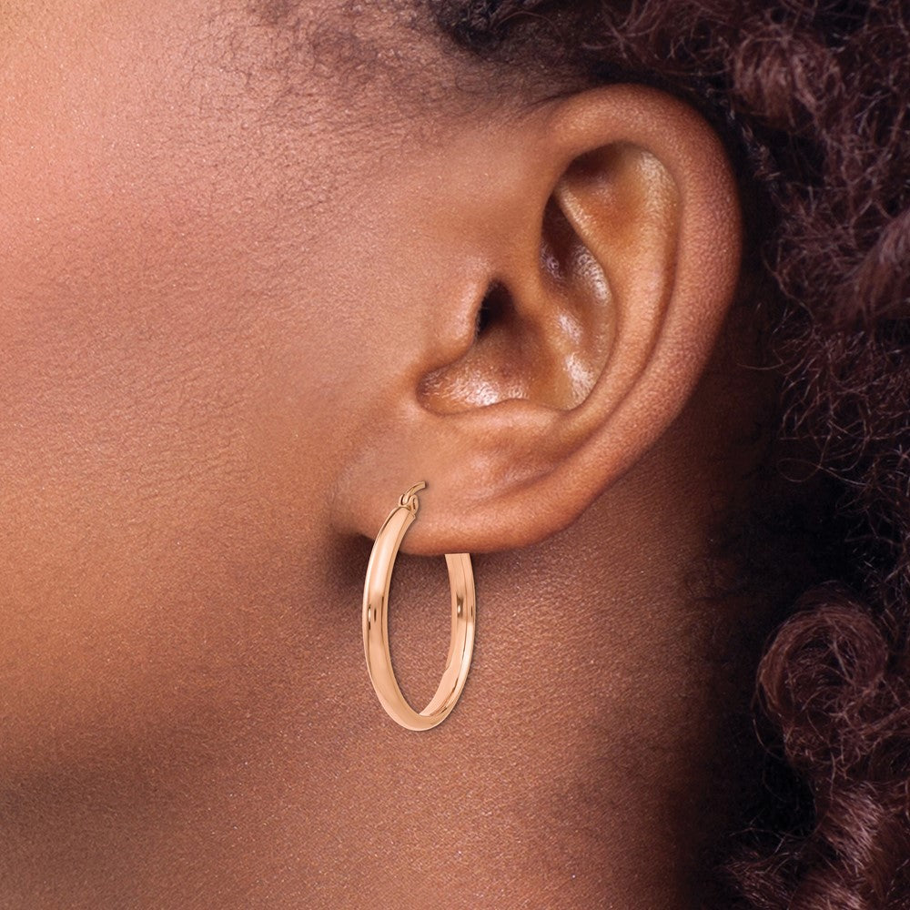 10K Rose Gold Hoop Earrings