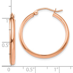 10K Rose Gold Hoop Earrings