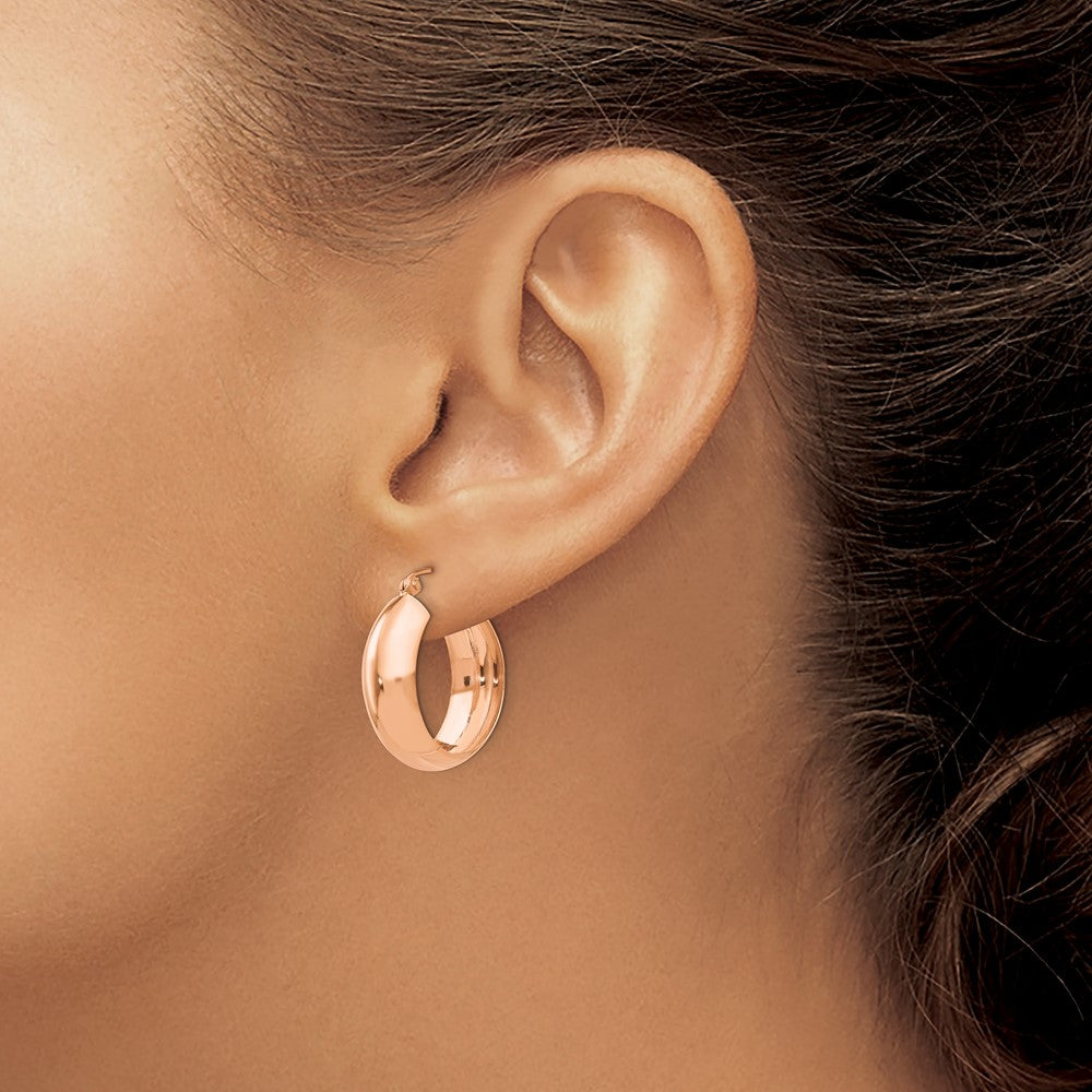 10K Rose Gold Hoop Earrings
