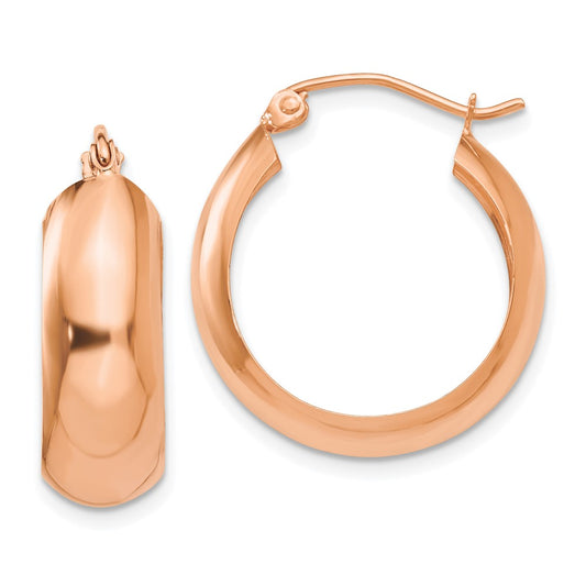 10K Rose Gold Hoop Earrings
