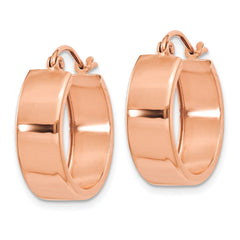 10K Rose Gold Polished Hoop Earrings