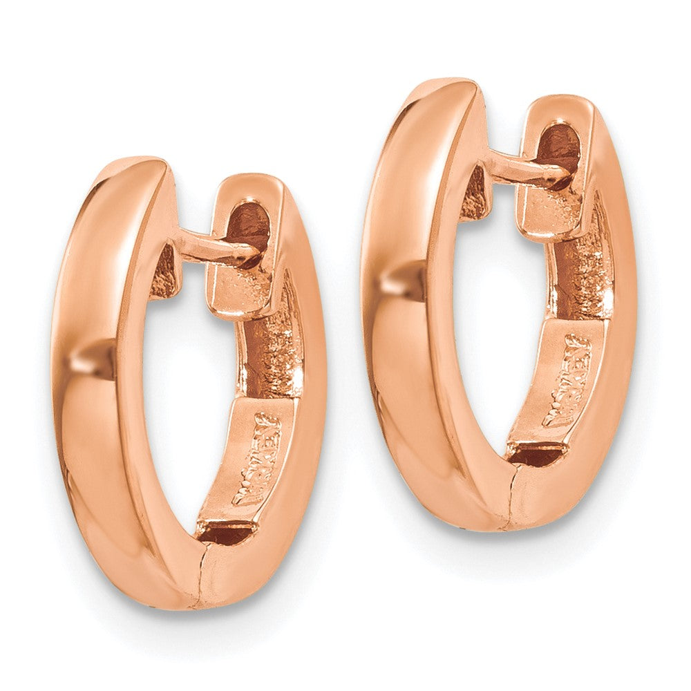 10K Rose Gold Hinged Hoop Earrings