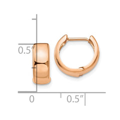 10K Rose Gold Hinged Hoop Earrings