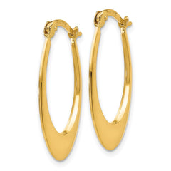 10K Yellow Gold Polished Hoop Earrings