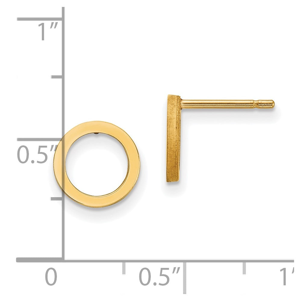 10K Yellow Gold Open Circle Earrings