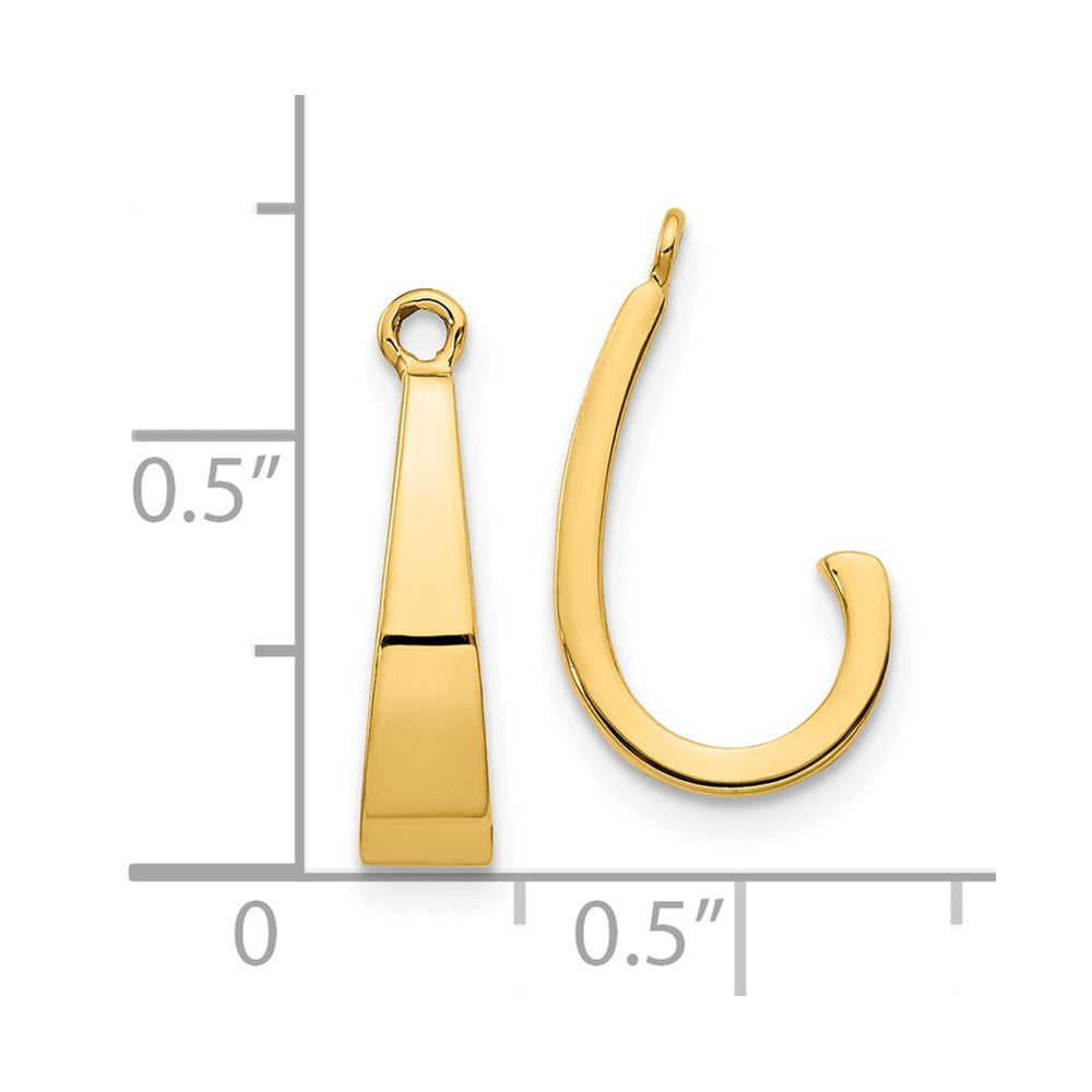 10K Yellow Gold Polished J-Hoop Earrings Jackets