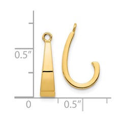 10K Yellow Gold Polished J-Hoop Earrings Jackets