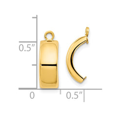 10K Yellow Gold Polished Earrings Jackets