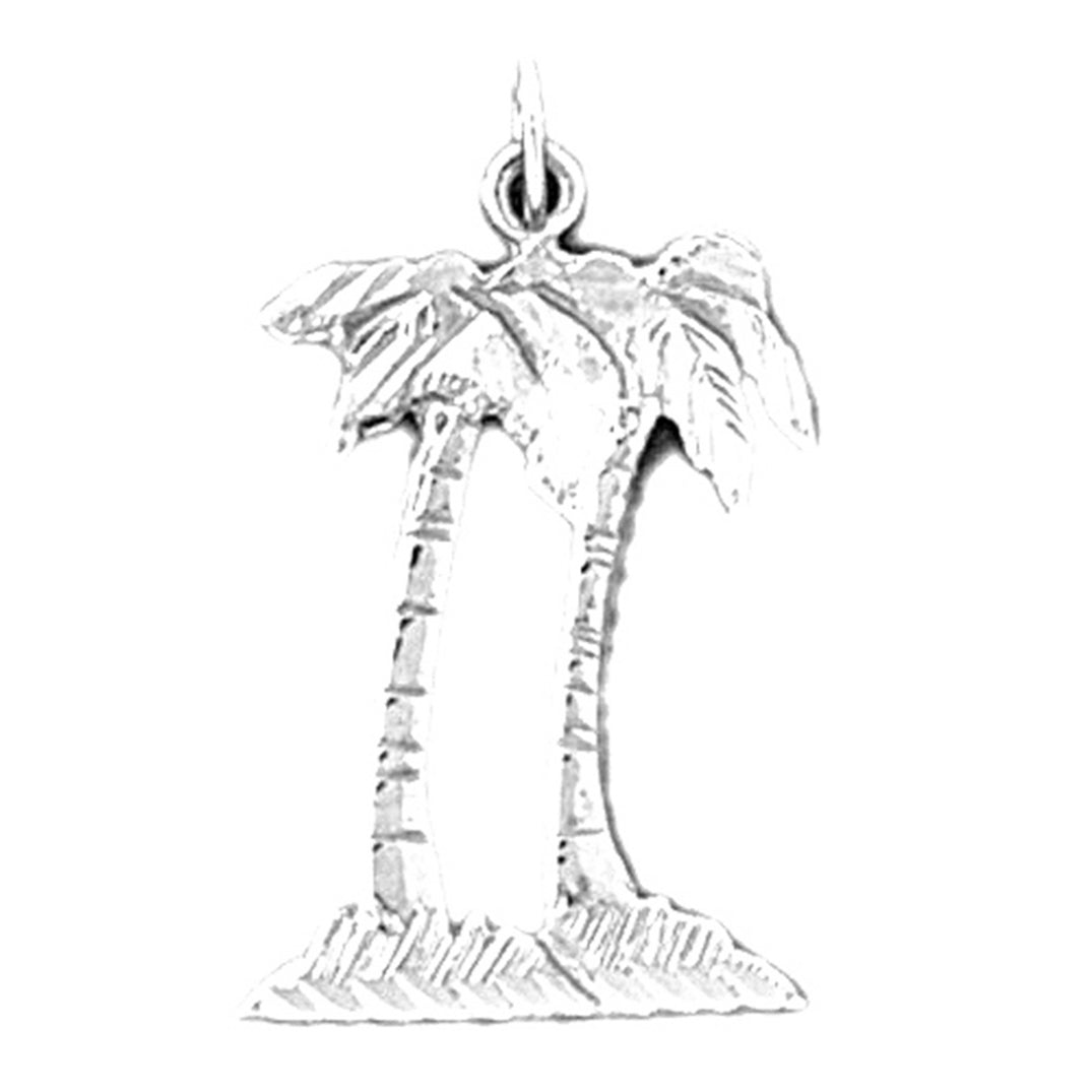 14K or 18K Gold Palm Tree Pendant
