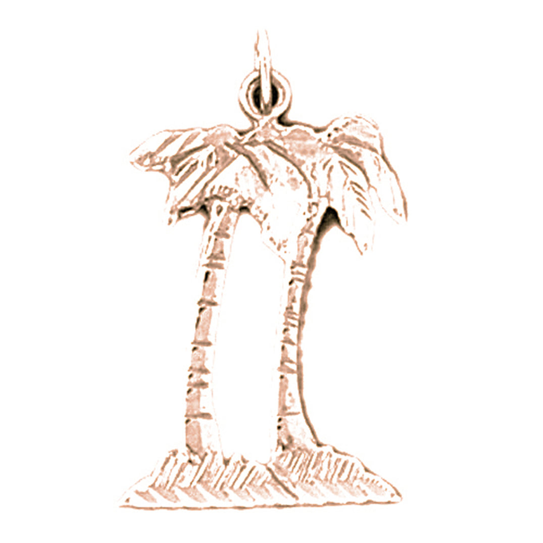 14K or 18K Gold Palm Tree Pendant