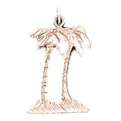 14K or 18K Gold Palm Tree Pendant