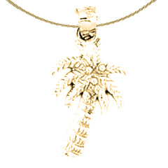 14K or 18K Gold Palm Tree Pendant