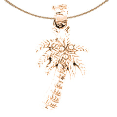 14K or 18K Gold Palm Tree Pendant