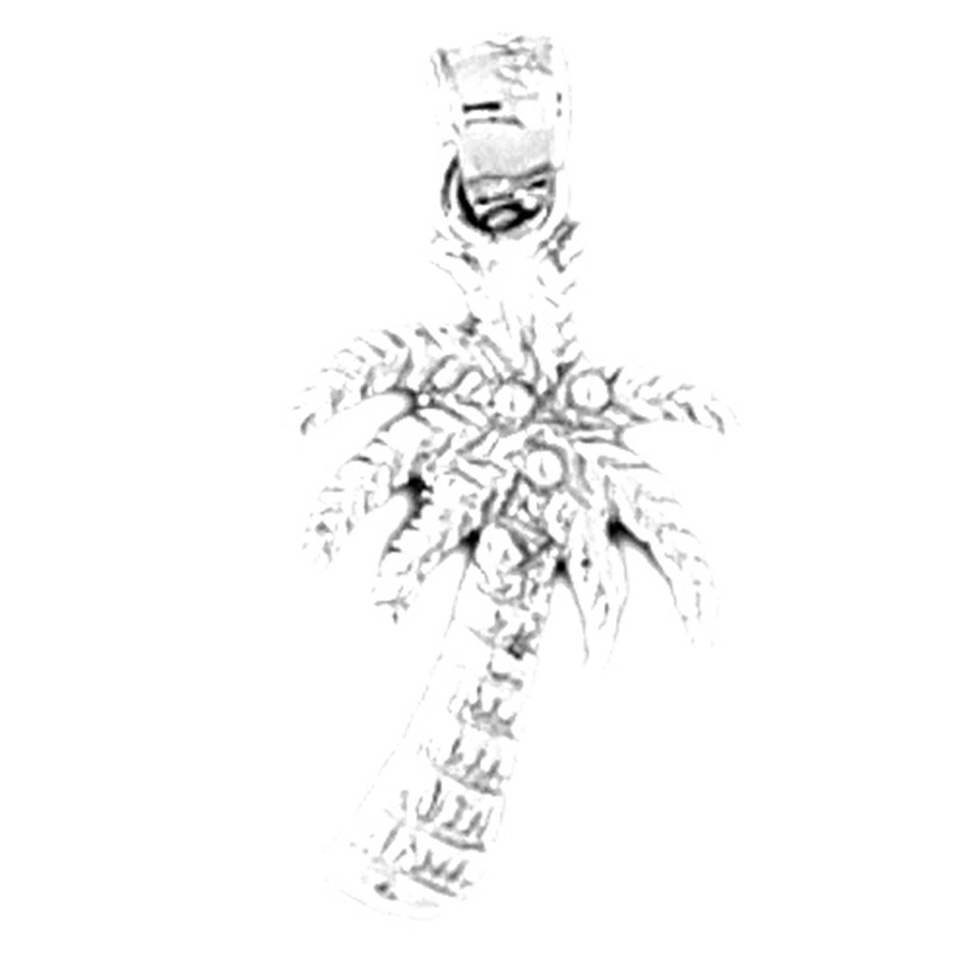 14K or 18K Gold Palm Tree Pendant