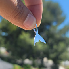 14K or 18K Gold Whale Tale Pendant