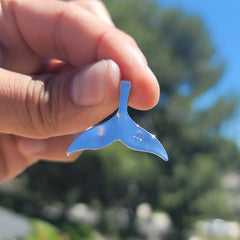 14K or 18K Gold Whale Tale Pendant