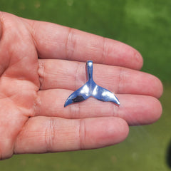 14K or 18K Gold Whale Tale Pendant