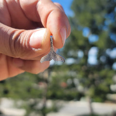 14K or 18K Gold Whale Tale Pendant