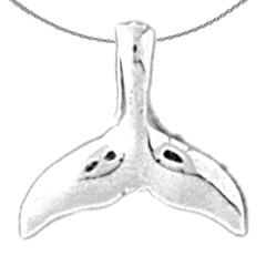 14K or 18K Gold Whale Tale Pendant