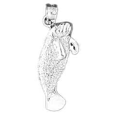 14K or 18K Gold Manatee Pendant