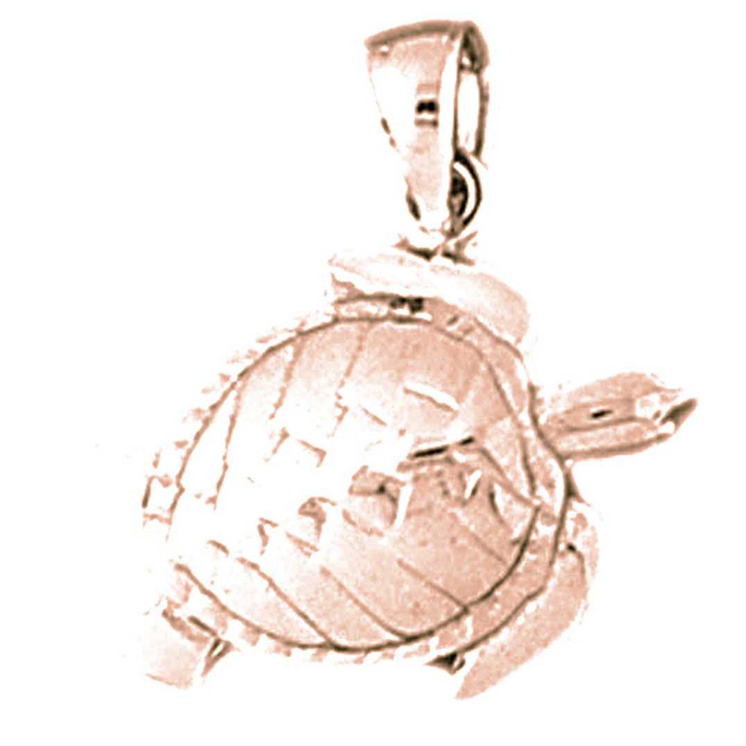 14K or 18K Gold Turtle Pendant