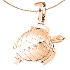 14K or 18K Gold Turtle Pendant