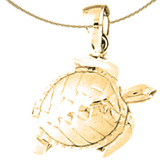 14K or 18K Gold Turtle Pendant